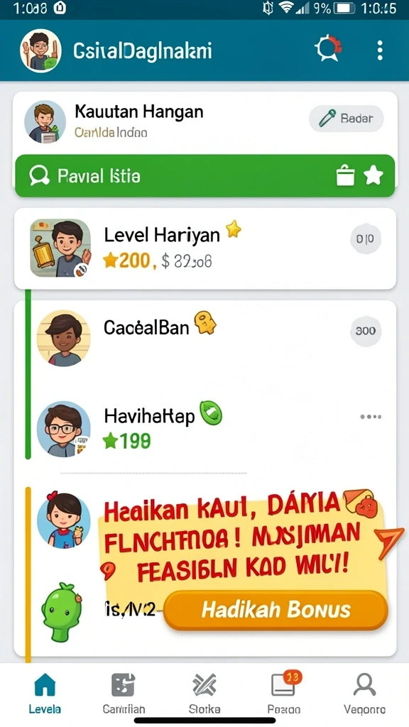 Tampilan awal aplikasi 77SINGA yang menarik.