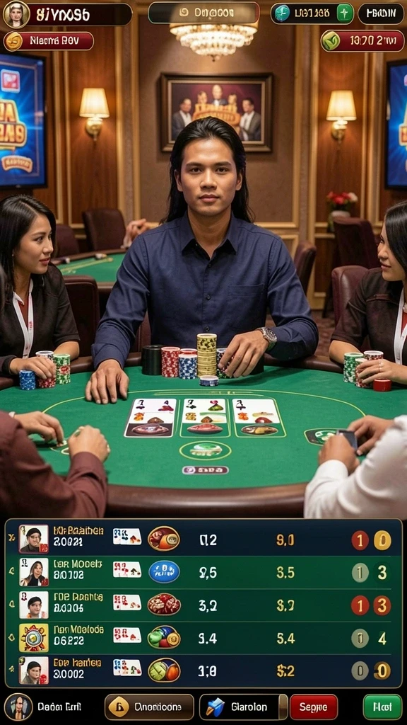 Tampilan karakter yang dinamis dan menarik.