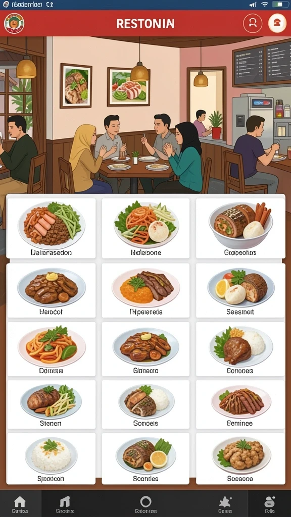 Tampilan menu utama FAV77 yang menarik.