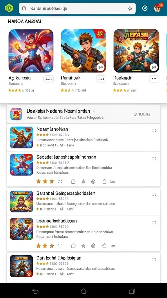 Screenshot aplikasi GACOR108 menunjukkan tampilan awal yang menarik.