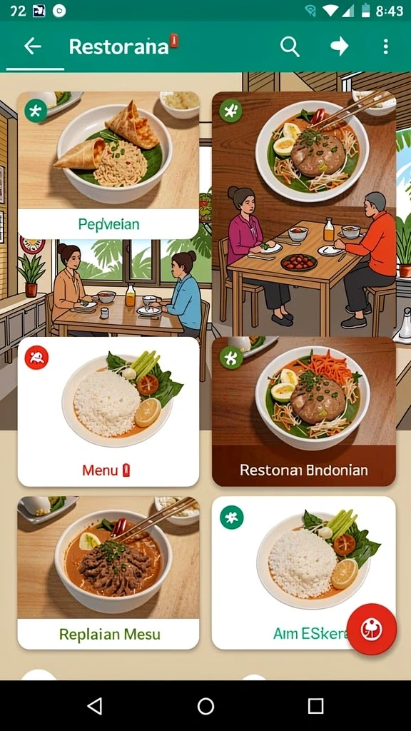 Tampilan menu utama yang menarik dan intuitif.