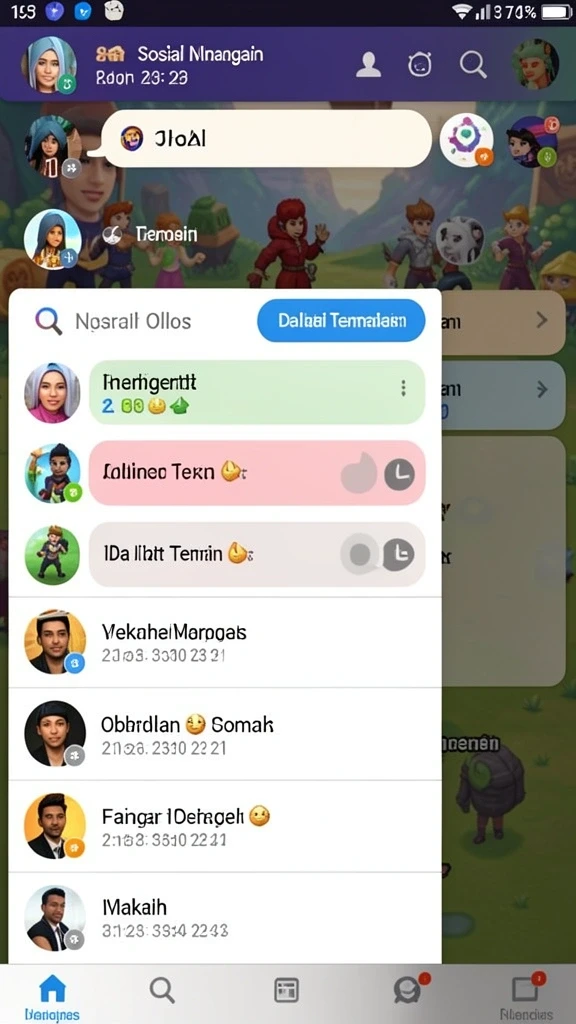 Screenshot ini menggambarkan mode tim yang menarik.