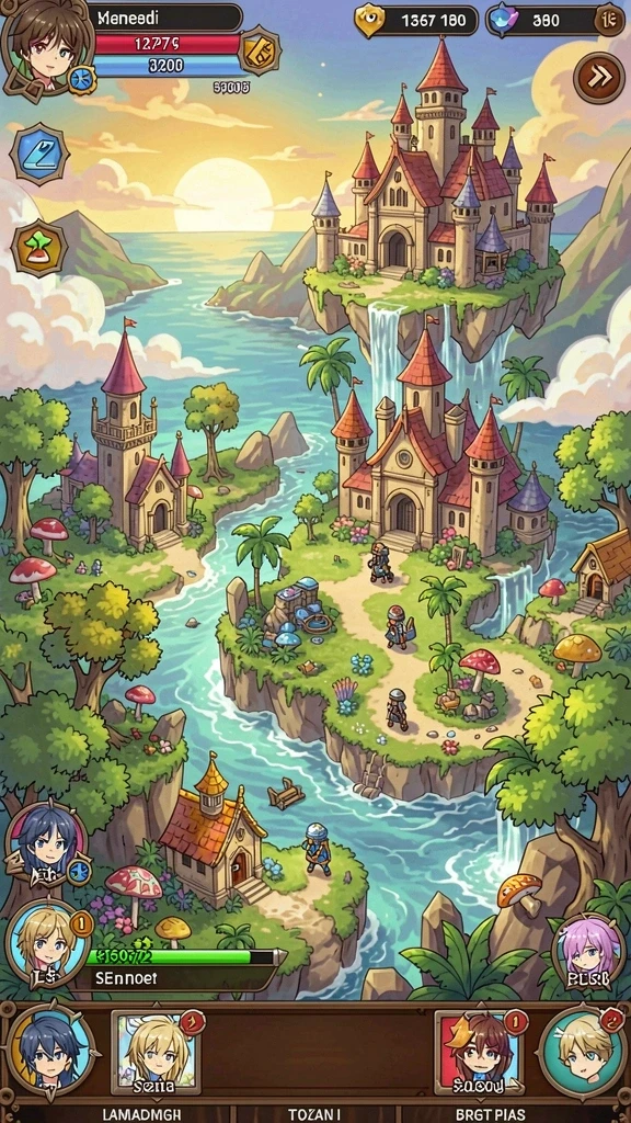 Tampilan gameplay yang memukau dan penuh warna.