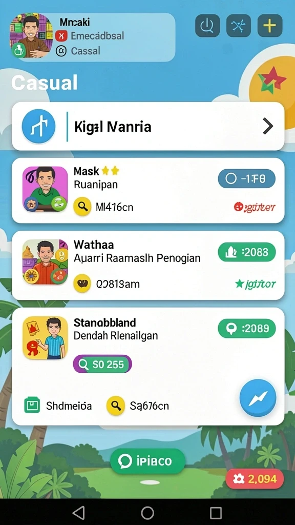 Screenshot aplikasi JURAGAN28 saat pengguna memilih permainan slot.