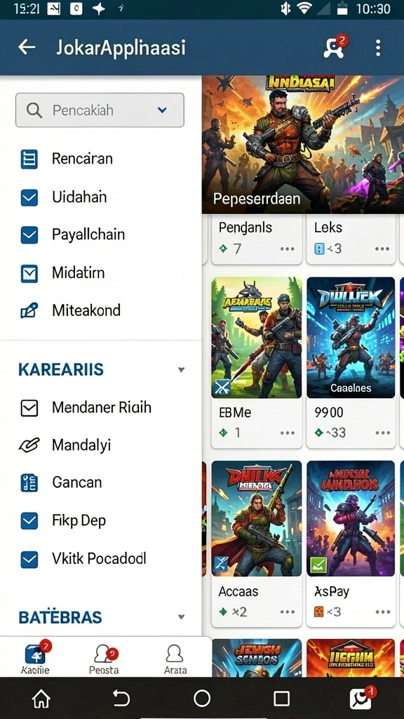 Screenshot memperlihatkan bonus menarik untuk pengguna baru.