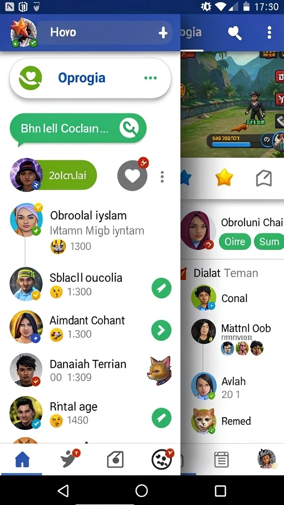 Karakter dengan kemampuan unik siap bertarung.