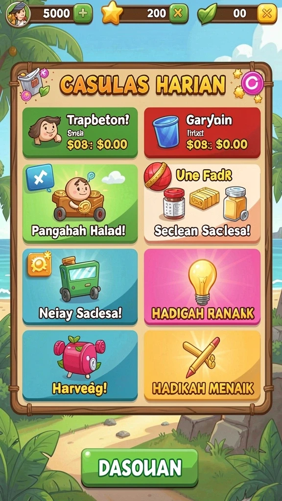 Screenshot menunjukkan gameplay seru di RSNVIP8.