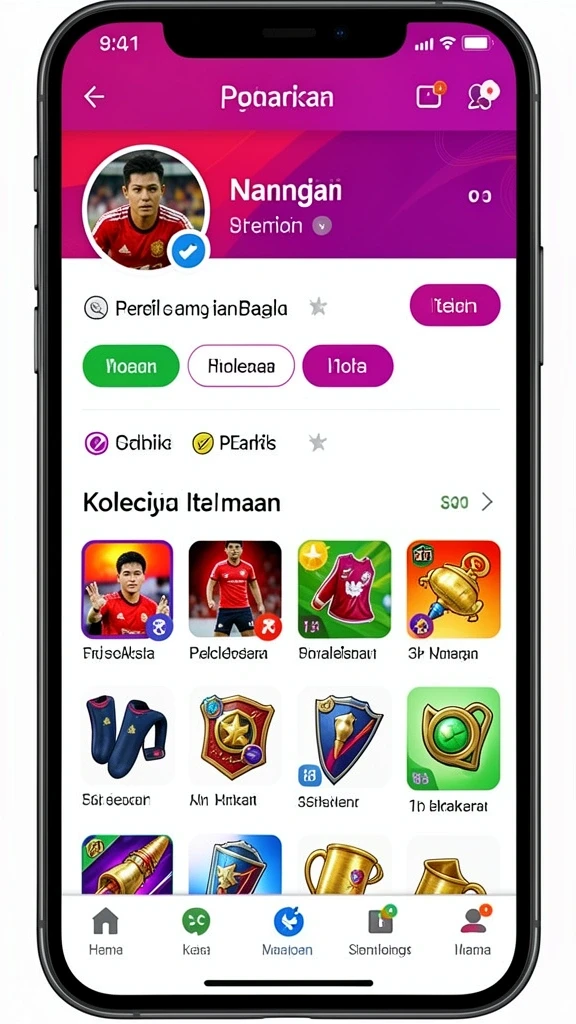 Antarmuka utama permainan yang menarik dan mudah digunakan.